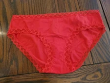 NWT NATORI GIRL BRIEF COTTON HIPSTER PANTIES 156058 LACQUERED RED RD055 M