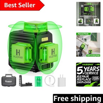 Rechargeable 360° Green Laser Level with Magnetic Bracket - Precision Leveling