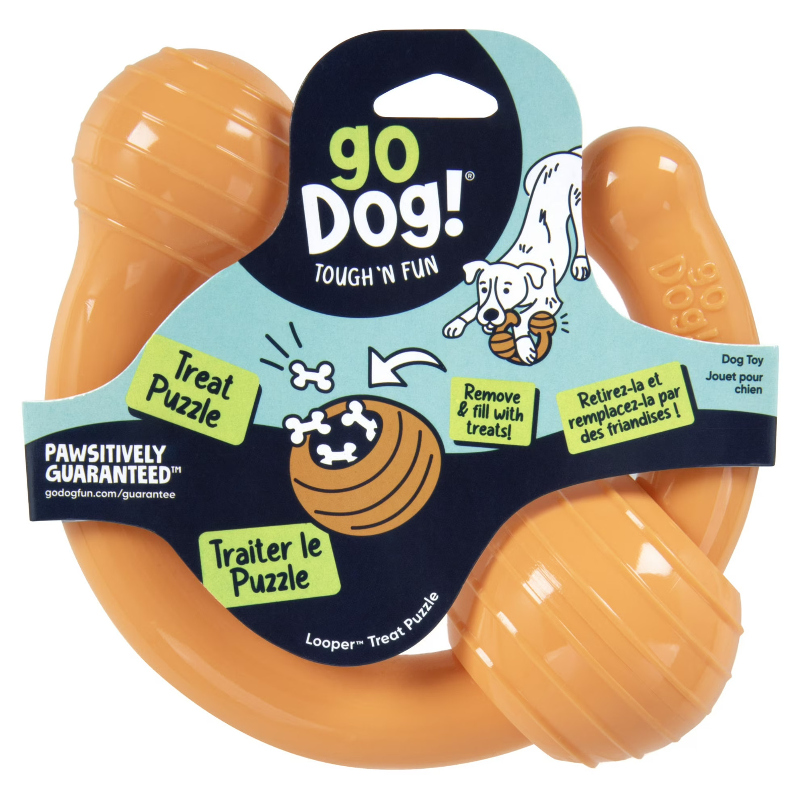 Interactive Puzzle Toy for Dogs with Treat Dispenser Orange Mental Stimulation