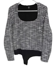 Express Women s Long Sleeve Body Contour Bodysuit Size Medium