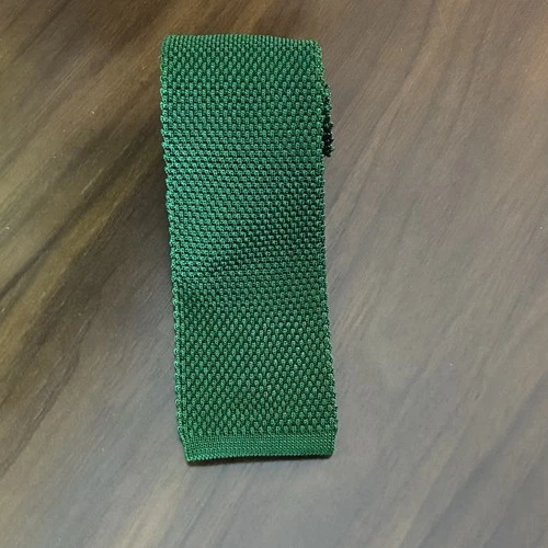 RARE Lauren Ralph Lauren Dark Green Silk Grenadine Knit Tie Made In Italy