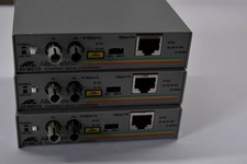 Allied Telesis AT-MC13 Ethernet Media Converter LOT OF 3 12V Power Supply No...
