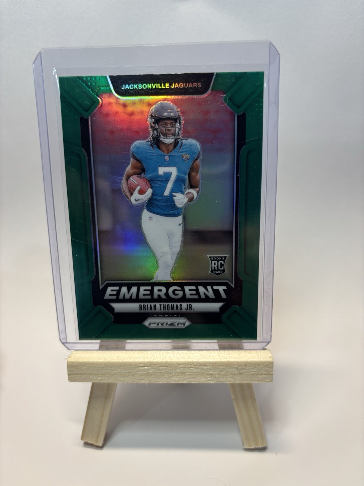 2024 Panini Prizm Emergent Brian Thomas Jr. #12 Green Prizm (RC)