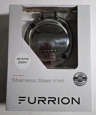 Furrion 32A Round Power Inlet, Stainless Steel #F32INS-SS, for RV or Boat
