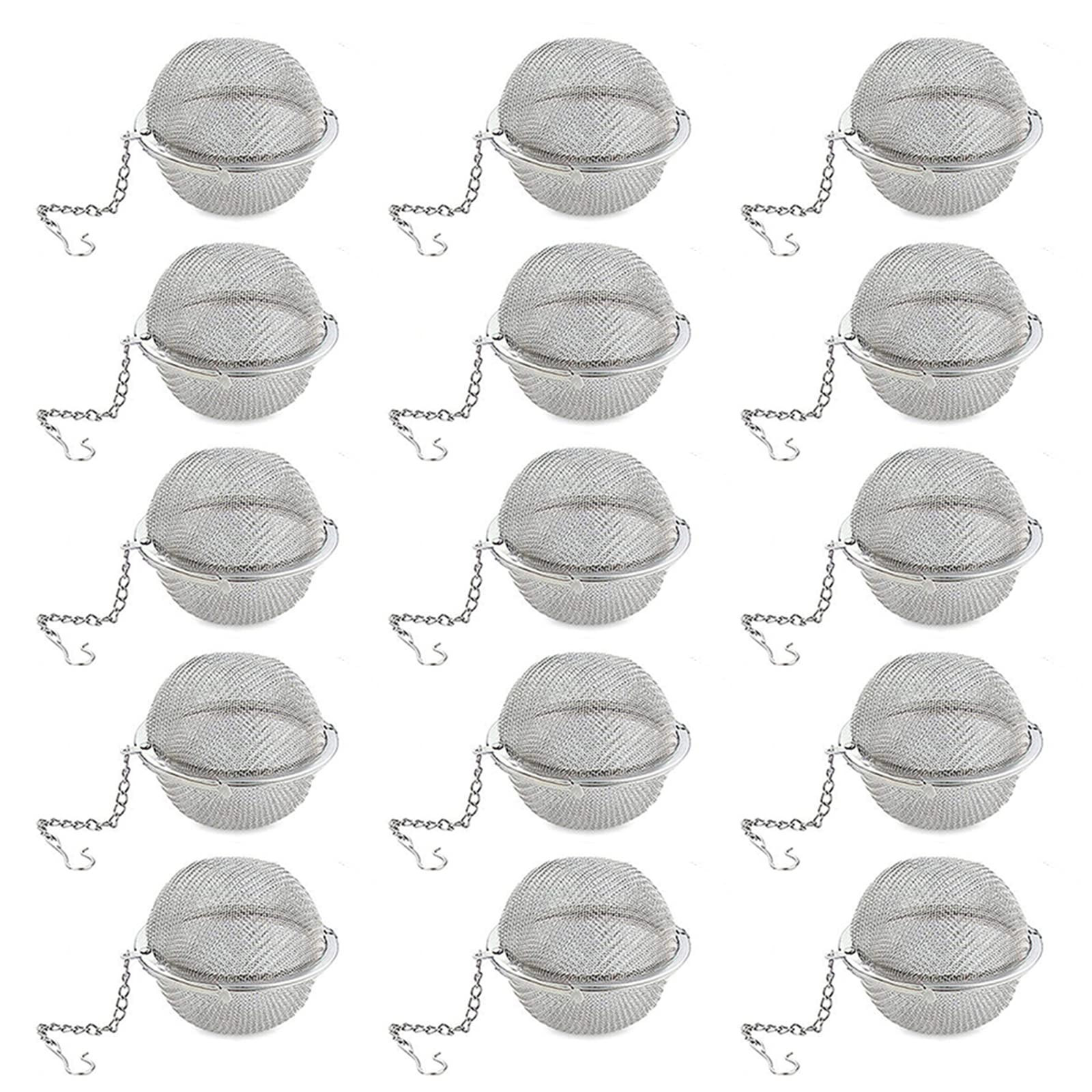 15Pcs Extra Fine Mesh Loose Leaf Tea Steeper and Ball Infusers Set