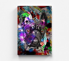 Tableau Pop Art Canvas Picture French Bulldog Graffiti Mural Pictures