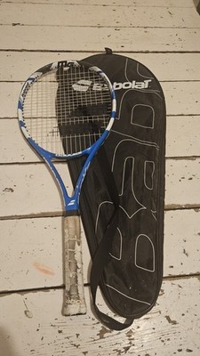 Babolat Evoke 102 Tennisschläger - Grip 4 - Weiß/Blau Schwarz Fused Graphite 