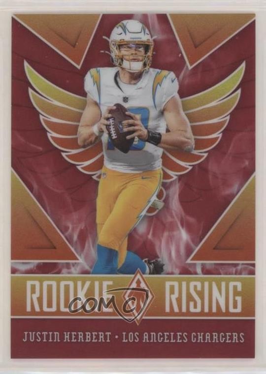 2020 Panini Phoenix Rookie Rising Red 71/299 Justin Herbert #RR-3 RC 0g27