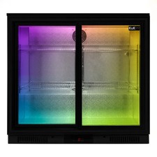 Image of Back Bar Fridge Cooler 208L Capacity Commercial Sliding Double