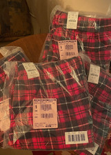 JCrew flannel pant, $116 LIST, two pair, NEW, M Classic Red Navy