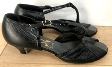 Nice Freeds of London UK 7 N US 9.5 N Black Peep Toe 2" Heel Ballroom Shoes