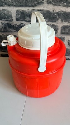 Vintage AMOCO Picknick Wasserkühler Getränkespender rot / weiß Camping Festival gut