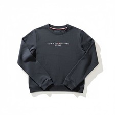 Tommy Hilfiger Girls Navy Logo Crewneck Sweatshirt Size XL 16 Pullover