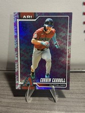 2025 Topps Holiday Pink Flowers Corbin Carroll SP Arizona Diamondbacks /50