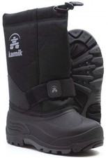 Kamik Rocket Waterproof Insulated Youth sz 5 black winter snow boots New NIB