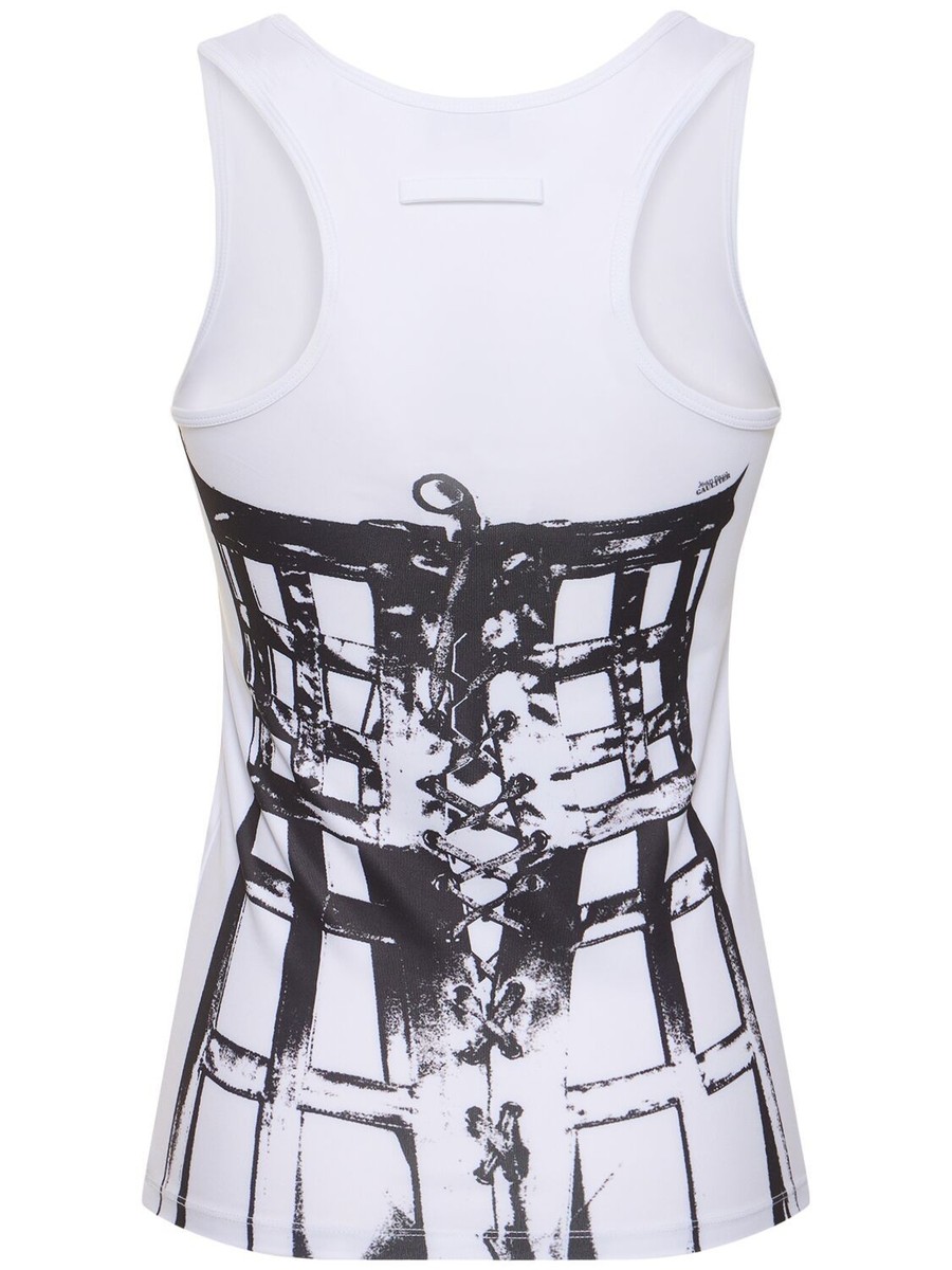 JEAN PAUL GAULTIER Trompe L'oeil Cage Corset Tank Top M UK 10 FR