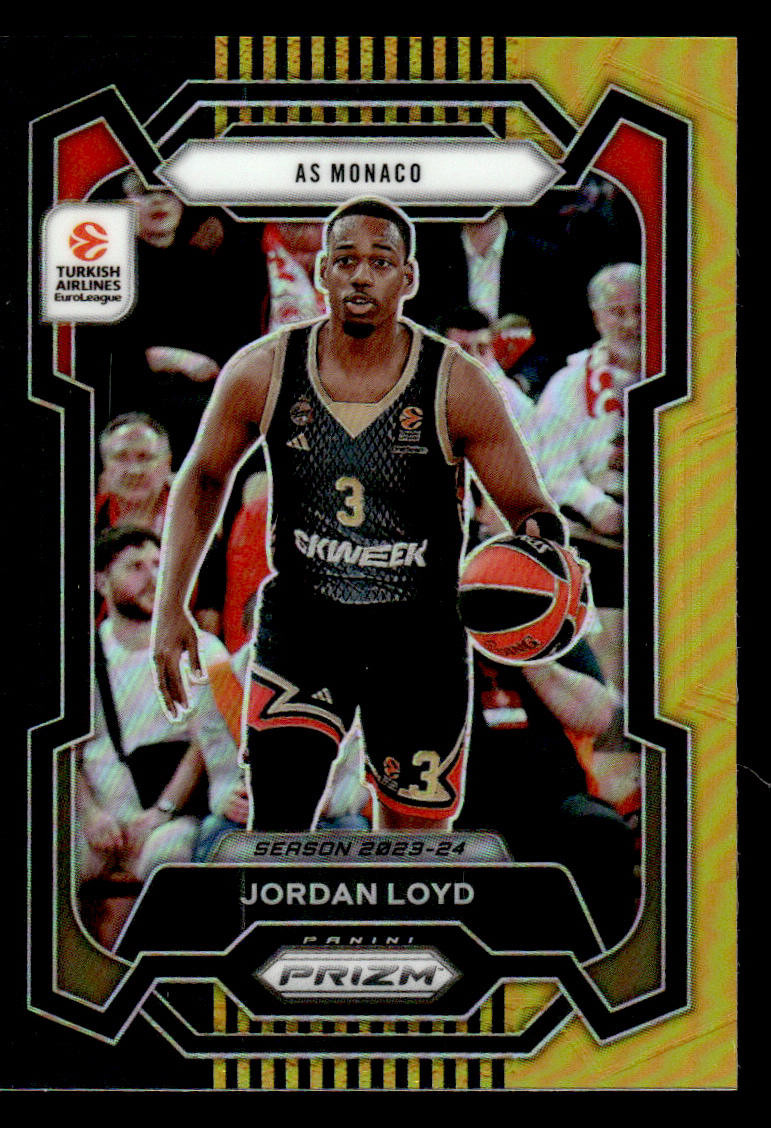 Jordan Loyd 2023 Prizm EuroLeague #175 Black Gold Prizm #3/5 Jersey Match