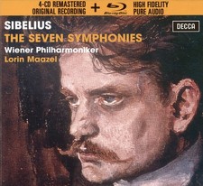 SIBELIUS The 7 Symphonies / Lorin Maazel / Vienna Phil (4 CDs + Blu-Ray, 2015)