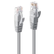 LINDY 1m Cat.6 U/UTP Network Cable, Grey 1m Grey