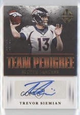 2017 Panini Majestic Team Pedigree Auto Gold /10 Trevor Siemian #DB-TS Auto ca0