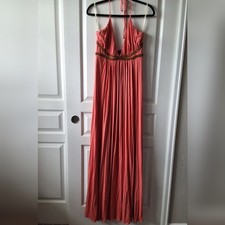 Sky Macwai Maxi Dress Braided Suede Accent Vacation Boho Y2K Resort Preppy NWT