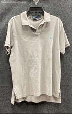 Polo Ralph Lauren Men's Gray Custom Fit Short Sleeve Polo Teal Pony Sz XL