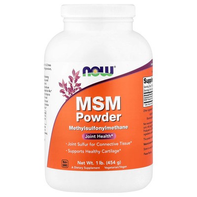 Now Foods MSM Powder 1 lb 454 g GMP Quality Assured, Non-GMO, Vegan, Vegetarian