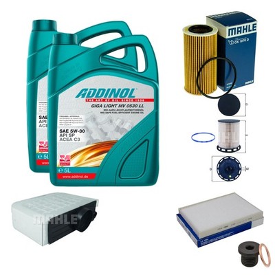 MAHLE Inspektionspaket 10L ADDINOL GIGA LIGHT MV 5W-30 für Audi Q8 4MN SQ8 TDI