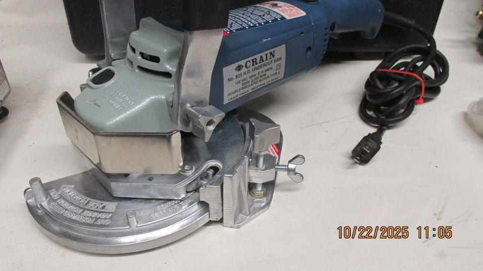 Crain no. 825 heavy duty hd undercut saw w/ case see video of operation - Image 3 of 4