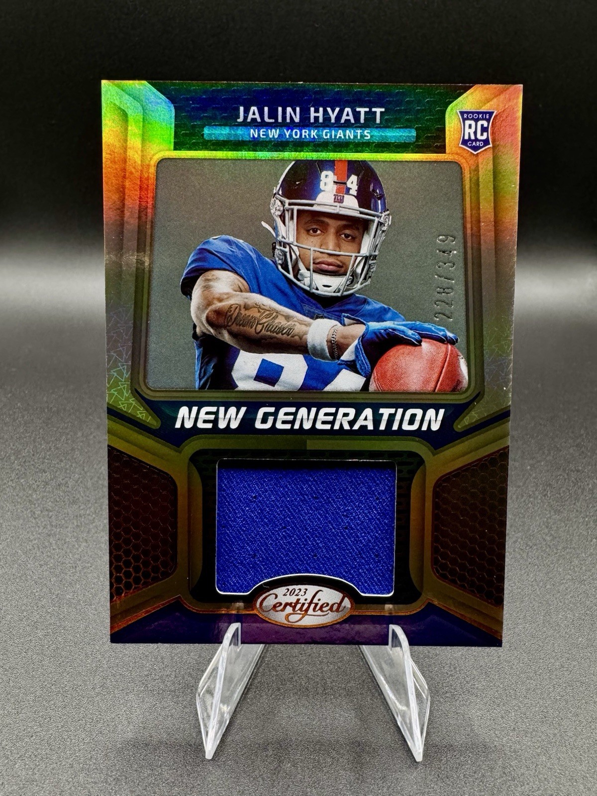 Jalin Hyatt Panini Certified New Generation Jersey #NGJM38 Bronze Mirror