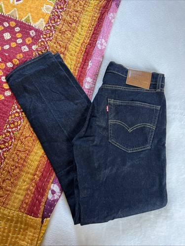 Levi’s 511 Leather Patch Dark Wash Denim Jeans Size 31 x 34