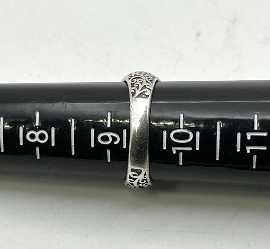 UPSCALE SCROLL size 9.5 Dome RING solid sterling … - image 8