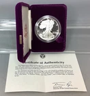 1987 S Proof American Silver Eagle - With Box & CoA