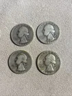 Washington Quarters, Set Of Four, 90% Silver, 1946-S, 1947-D, 1948-S & 1949