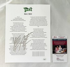 Yeat Signed Lyric Sheet JSA COA