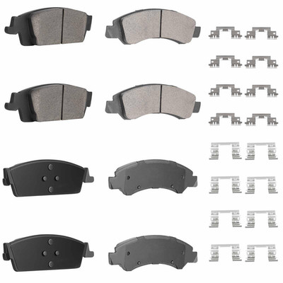 ILONPA Front Rear Ceramic Disc Brake Pads Set for GMC Sierra 1500/Chevy... 