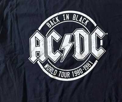 AC/DC - Back In Black World Tour 1980-81 Licensed T-shirt - 3XL