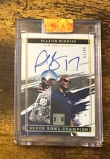 2022 Panini Impeccable Super Bowl Champion Auto Gold Plaxico Burress /10 X11825
