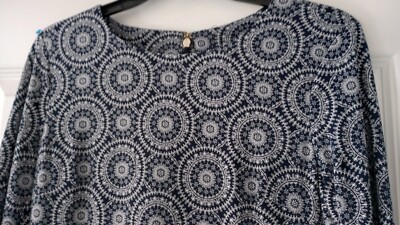 NEW Tommy Hilfiger Geometric Bell Sleeve Shift Dress Women's Sz 4