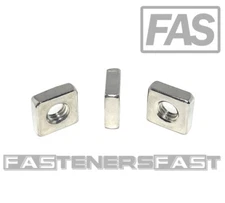(25) 10-32 Stainless Steel Square Nuts 18-8 (25 Pcs) UNF