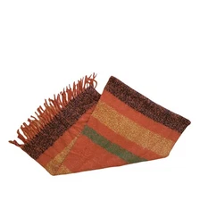 Soft Multicolor Blanket Scarf Shawl Wrap Fringe Cozy Warm Unbranded Orange