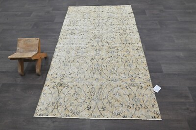 Oushak Türkisch Vintage Teppich 4x6 Kelim Rug Anatolisch Handarbeit Boho Deko...