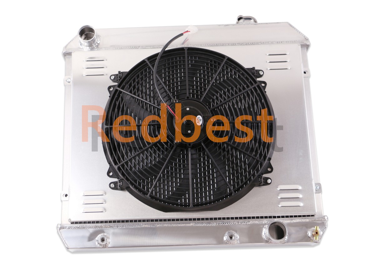 3 Row Aluminum Radiator + Fans For 1963-1966 CHEVY