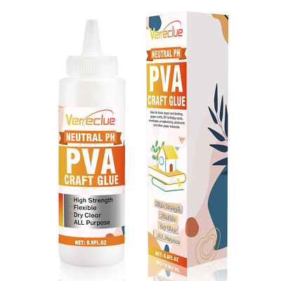PH Neutral PVA Adhesive 8.8 Oz, Archival Quality Acid-Free Book Binding Glue