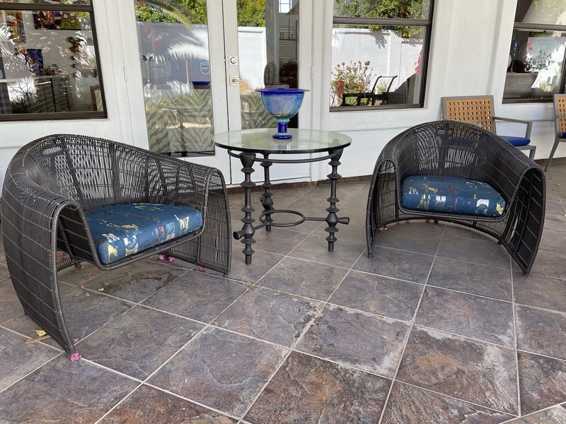 Kenneth Cobonpue Two Lulu Club Chairs, BOGO