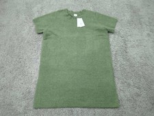 A New Day Sweater Dress Womens XL Green Pullover Short Sleeve Mini Cozy Knit