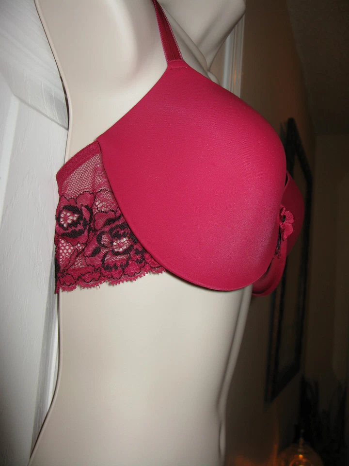 VERA WANG #21364 женщин бюстгальтер на косточках с подкладкой пурпурный/черный размер 36D - Изображение 3 из 4