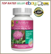 trunature Premium Milk Thistle 160 mg, 120 Vegetarian Capsules | Liver Support