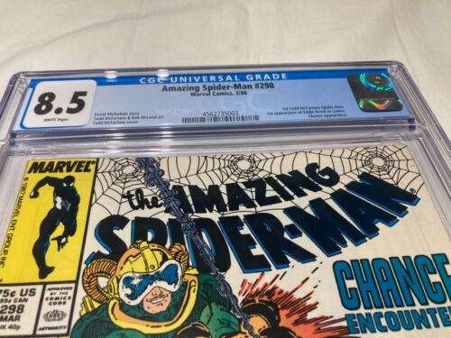 Amazing Spider-Man 298 CGC 8.5 VF+ Copper Age 1° App di Eddie Brock 1988 - Foto 2 di 19