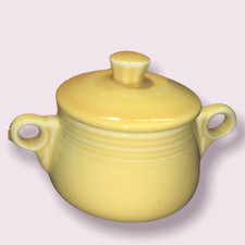 Fiesta Ware Child  s Tea Set Sugar Bowl in Sunflower